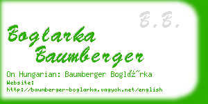 boglarka baumberger business card